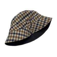 Load image into Gallery viewer, Aquascutum House Check / Navy Reversible Bucket Hat - One Size Fits All
