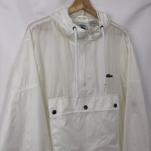 Load image into Gallery viewer, Vintage White Lacoste Izod Half Zip Cagoule - Medium (M) PTP 23&quot;
