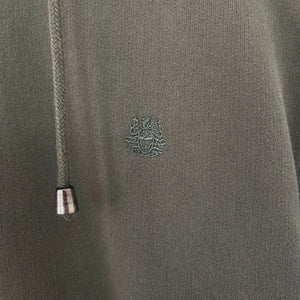 Aquascutum Khaki Green Full Zip Logo Hoody - Large (L) PTP 22"