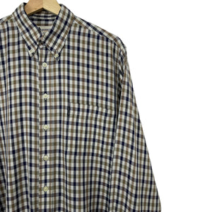 Aquascutum House Check Long Sleeved Shirt - Medium (M) PTP 24"