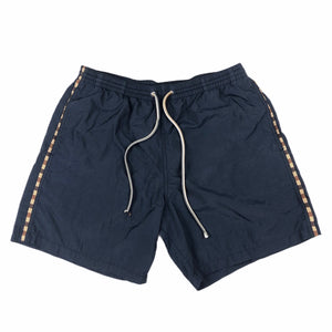 Aquascutum Navy / Check Swim Shorts - Medium (M)
