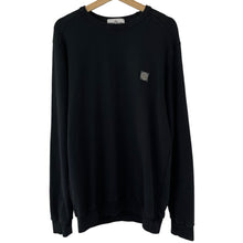 Load image into Gallery viewer, Stone Island Black Crew Neck Logo Sweater - Double Extra Large (XXL) PTP 24&quot;
