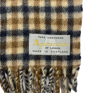 Aquascutum Classic House Check Pure Cashmere Scarf - One Size Fits All