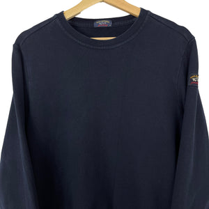 Paul and Shark Navy Crew Neck Sweater - Medium (M) PTP 20.75"