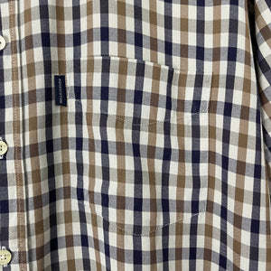 Aquascutum House Check Short Sleeved Shirt - Extra Large (XL) PTP 24.5"