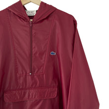 Load image into Gallery viewer, Vintage Burgundy Lacoste Izod Half Zip Cagoule - Medium (M) PTP 23.25&quot;
