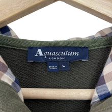 Load image into Gallery viewer, Aquascutum Khaki Green Full Zip Logo Hoody - Large (L) PTP 22&quot;
