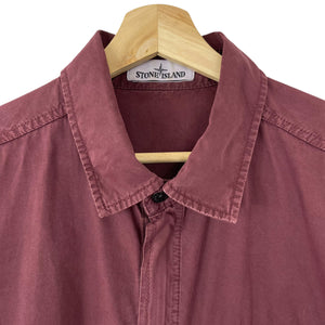 Stone Island Burgundy Pocket Overshirt - Extra Large (XL) PTP 23.25"