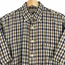 Load image into Gallery viewer, Aquascutum House Check Short Sleeved Shirt - Medium (M) PTP 23&quot;
