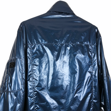 Load image into Gallery viewer, Paul and Shark Blue Nylon Shimmer Multi Pocket Rocket Jacket - Medium (M) PTP 23.5&quot;
