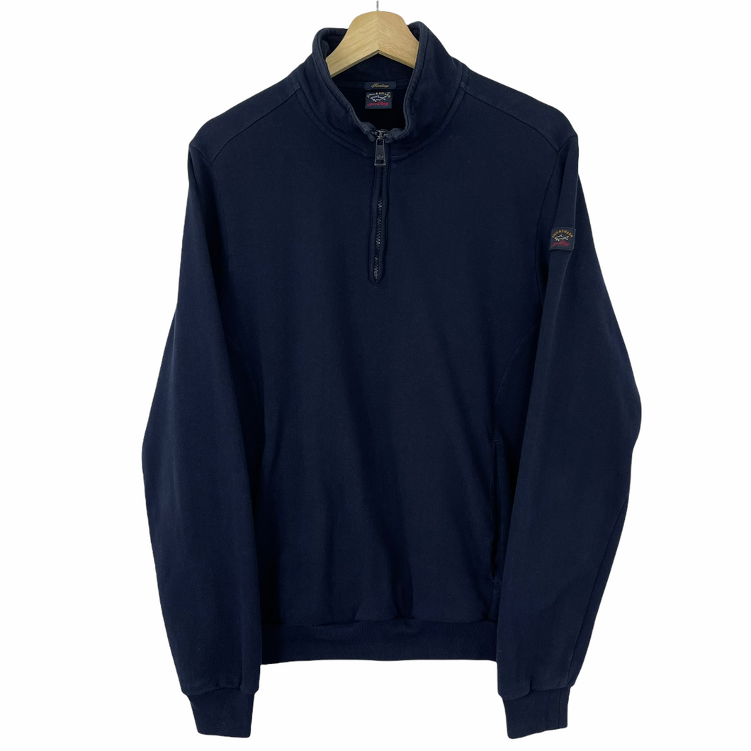 Paul and Shark Navy Half Zip Pullover Sweater - Medium (M) PTP 20.75