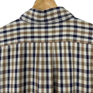 Aquascutum House Check Short Sleeved Shirt - Large (L) PTP 24.25"