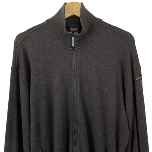 Paul and Shark Bretagne Grey Full Zip Sweater - Medium (M) PTP 22.25"
