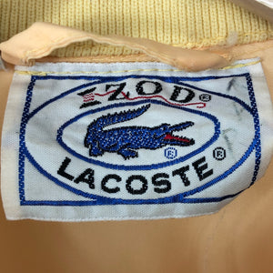 Vintage Lacoste Izod Yellow Full Zip Up Jacket - Large (L) PTP 24"