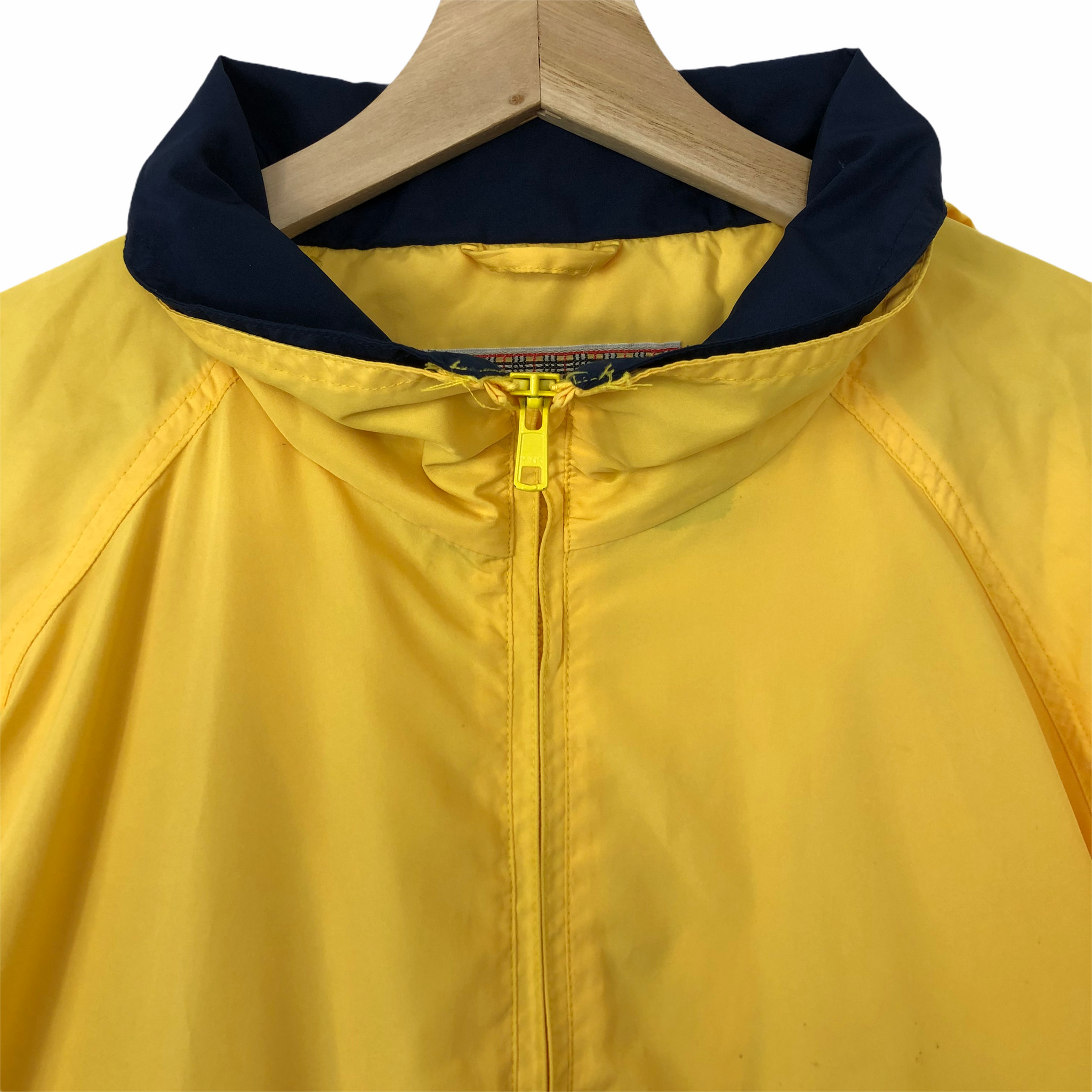 Vintage Thomas Burberry Yellow Half Zip Cagoule - Extra Large (XL) PTP  27.25