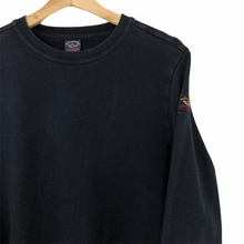 Load image into Gallery viewer, Paul and Shark Navy Logo Crew Neck Sweater - Medium (M) PTP 20&quot;
