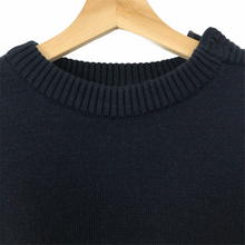 Load image into Gallery viewer, Paul and Shark Navy Bretagne 100% Wool Crew Neck Sweater - Medium (M) PTP 23&quot;
