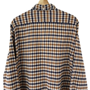 Aquascutum House Check Flannel Long Sleeved Shirt - Double Extra Large (XXL) PTP 23.25"