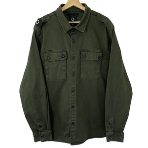 Ma.Strum Green Button Up Double Pocket Overshirt - Extra Large (XL) PTP 25.25"