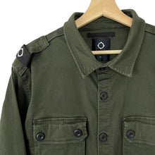 Load image into Gallery viewer, Ma.Strum Green Button Up Double Pocket Overshirt - Extra Large (XL) PTP 25.25&quot;
