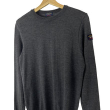 Load image into Gallery viewer, Paul and Shark Grey Crew Neck Wool Sweater - Medium (M) PTP 18&quot;
