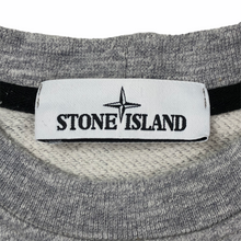 Load image into Gallery viewer, Stone Island Grey Crew Neck Compass Logo Sweater - Medium (M) PTP 20.5&quot;
