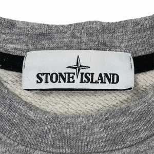 Stone Island Grey Crew Neck Compass Logo Sweater - Medium (M) PTP 20.5"