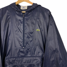 Load image into Gallery viewer, Vintage Dark Navy Lacoste Izod Half Zip Cagoule - Extra Large (XL) PTP 26.75&quot;
