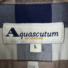 Load image into Gallery viewer, Aquascutum Block Check Long Sleeved Shirt - Large (L) PTP 24.5&quot;
