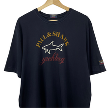 Load image into Gallery viewer, Paul and Shark Navy Short Sleeved Logo T-Shirt - Extra Large (XL) PTP 23.5&quot;
