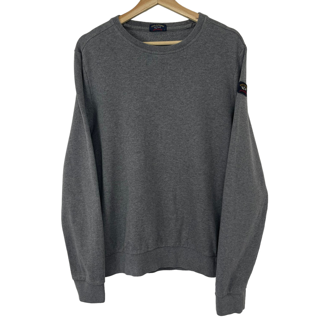 Paul and Shark Grey Crew Neck Sweater - Large (L) PTP 20.5