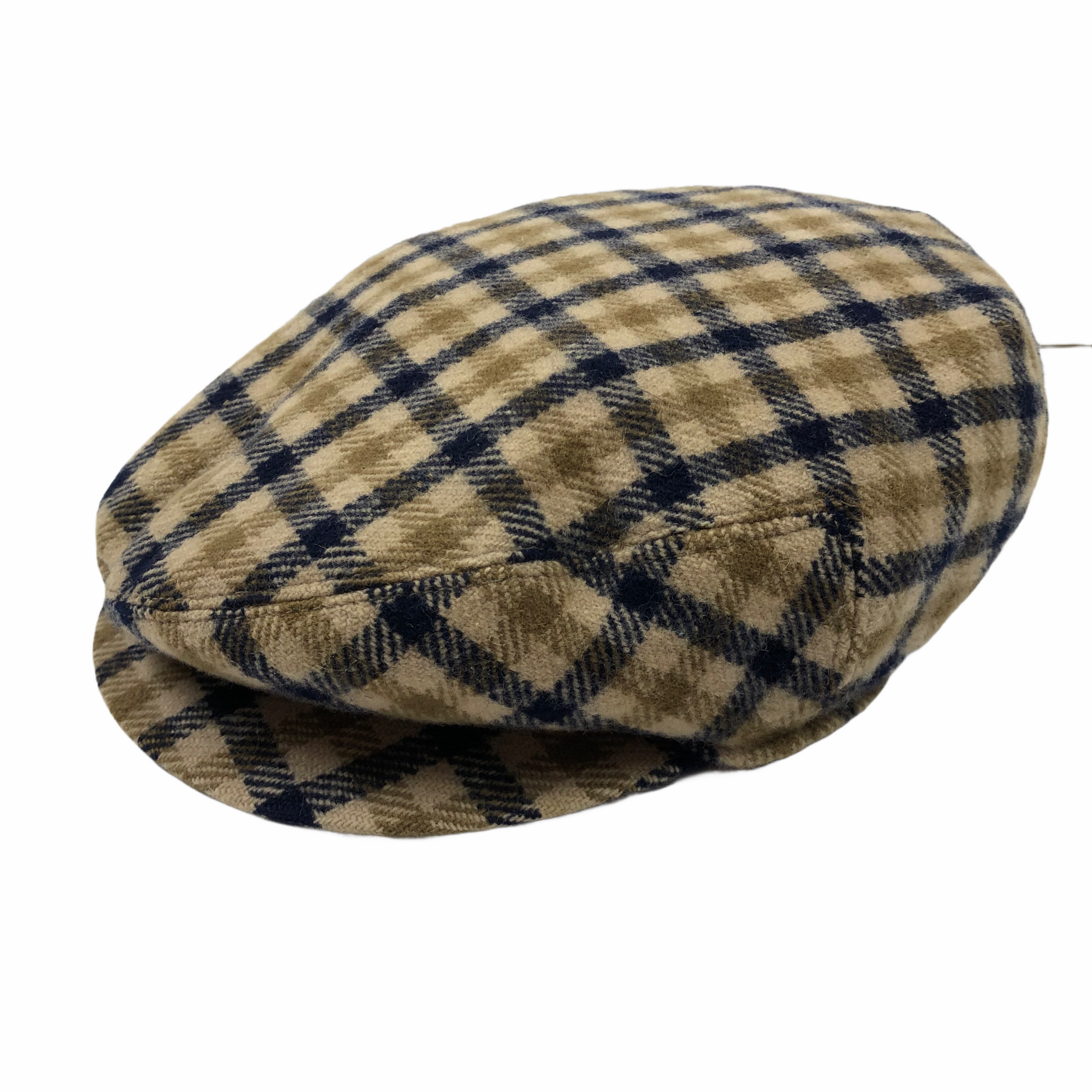 Aquascutum 100 Wool House Check Flat Cap Small S SWADS MENSWEAR