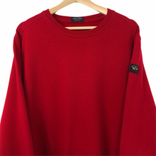 Load image into Gallery viewer, Paul and Shark Red Crew Neck Logo Sweater - Double Extra Large (XXL) PTP 24&quot;
