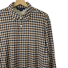 Load image into Gallery viewer, Aquascutum House Check Long Sleeved Polo - Extra Large (XL) PTP 24.25&quot;
