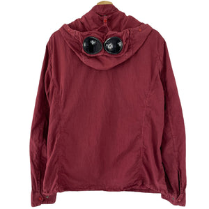 C.P Company Burgundy Goggle Hooded Overshirt - Large (L) PTP 22.75"