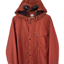 Load image into Gallery viewer, C.P Company Burnt Orange 50 Fili Goggle Hooded Overshirt - Large (L) PTP 22.75&quot;
