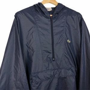 Vintage Navy Lacoste Izod Half Zip Cagoule - Large (L) PTP 25.25"