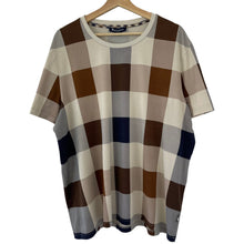 Load image into Gallery viewer, Aquascutum Block Check Short Sleeved T-Shirt - Double Extra Large (XXL) PTP 25&quot;
