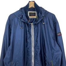 Load image into Gallery viewer, Paul and Shark Navy Blue Hooded Logo Jacket - Triple Extra Large (XXXL) PTP 27&quot;
