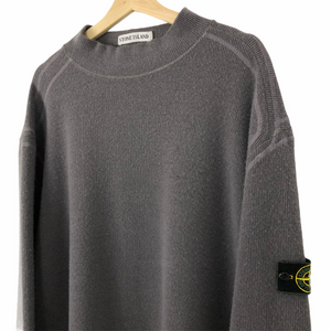 Vintage Stone Island Grey Mock Neck Sweater - Double Extra Large (XXL) PTP 27"