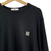 Load image into Gallery viewer, Stone Island Black Crew Neck Logo Sweater - Double Extra Large (XXL) PTP 24&quot;
