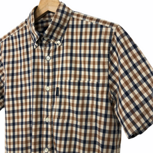 Load image into Gallery viewer, Aquascutum House Check Short Sleeved Shirt - Small (S) PTP 19&quot;
