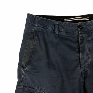 Stone Island Navy Blue Bermuda Cargo Shorts - W 30"