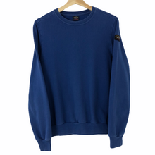 Load image into Gallery viewer, Paul and Shark Blue Logo Crew Neck Sweater - Medium (M) PTP 20&quot;
