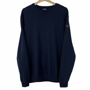 Paul and Shark Navy Logo Crew Neck Sweater - Large (L) PTP 23"