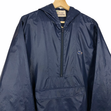 Load image into Gallery viewer, Vintage Dark Navy Lacoste Izod Half Zip Cagoule - Medium (M) PTP 23.5&quot;
