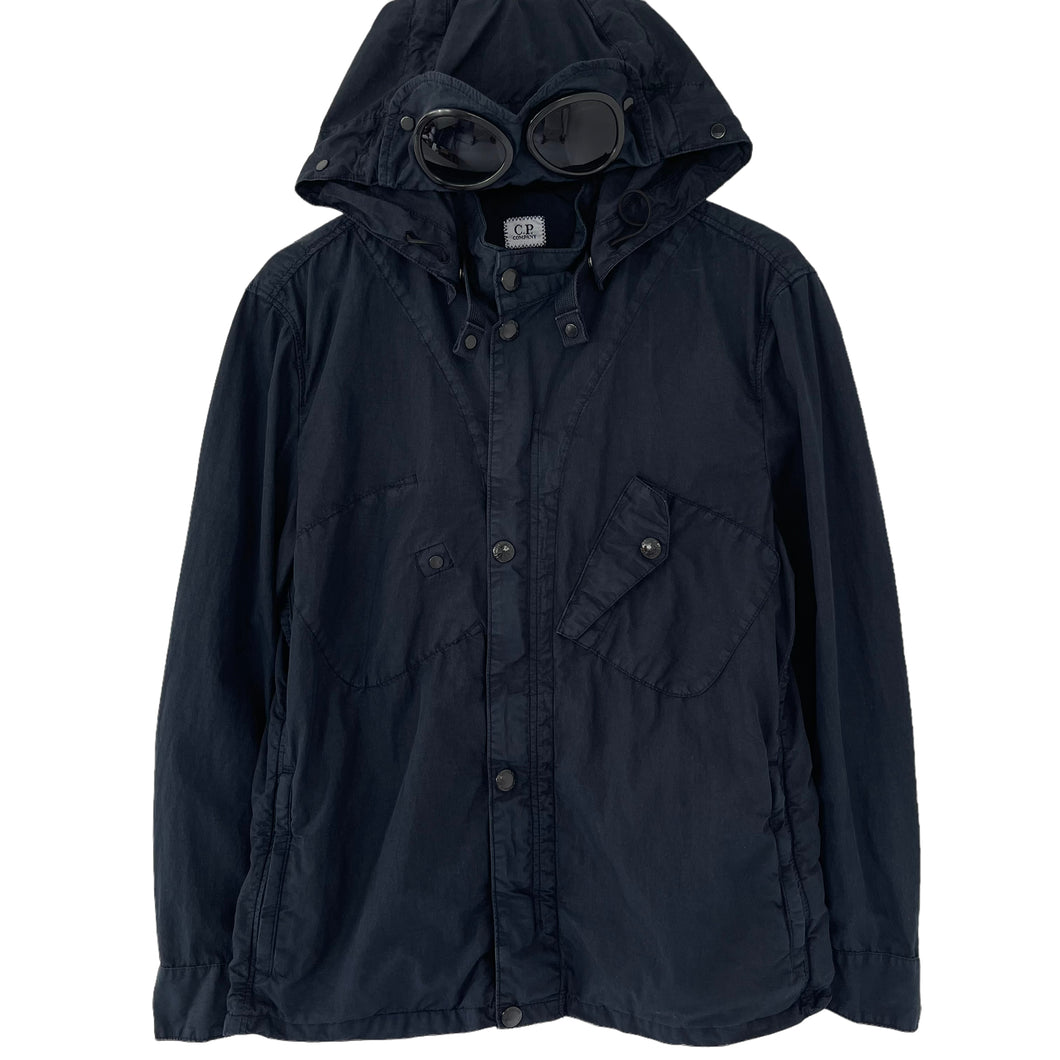 C.P Company Navy Goggle Hooded Overshirt - Medium (M) PTP 21.5