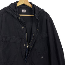 Load image into Gallery viewer, C.P Company Dk Navy Goggle Hooded Overshirt - Double Extra Large (XXL) PTP 23.5&quot;
