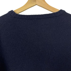 Paul and Shark Navy Crew Neck Wool Sweater - Large (L) PTP 22.5"