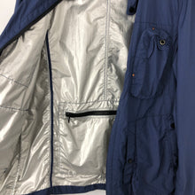 Load image into Gallery viewer, Ma.Strum Blue Multi Pocket Hooded Sniper Jacket - Medium (M) PTP 22.75&quot;
